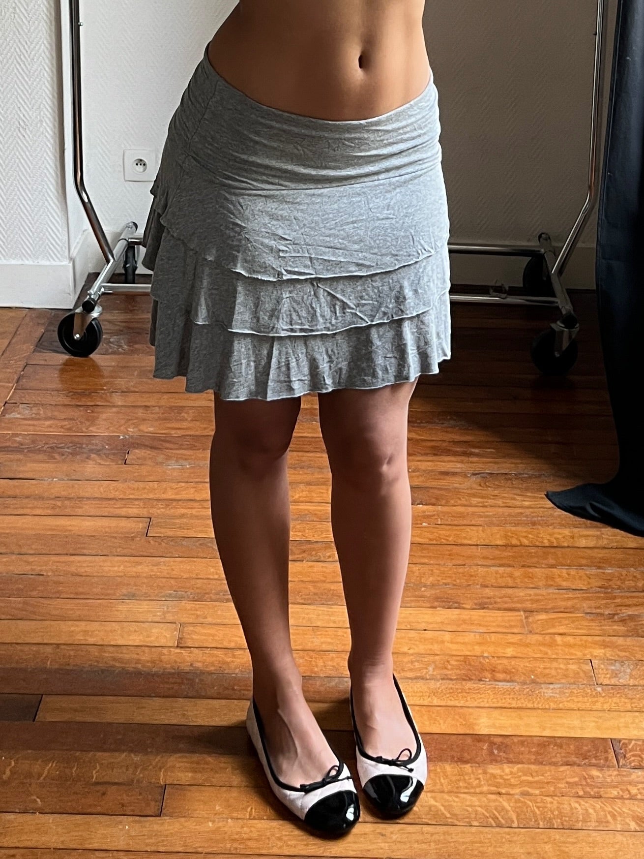 Vintage grey low raise skirt