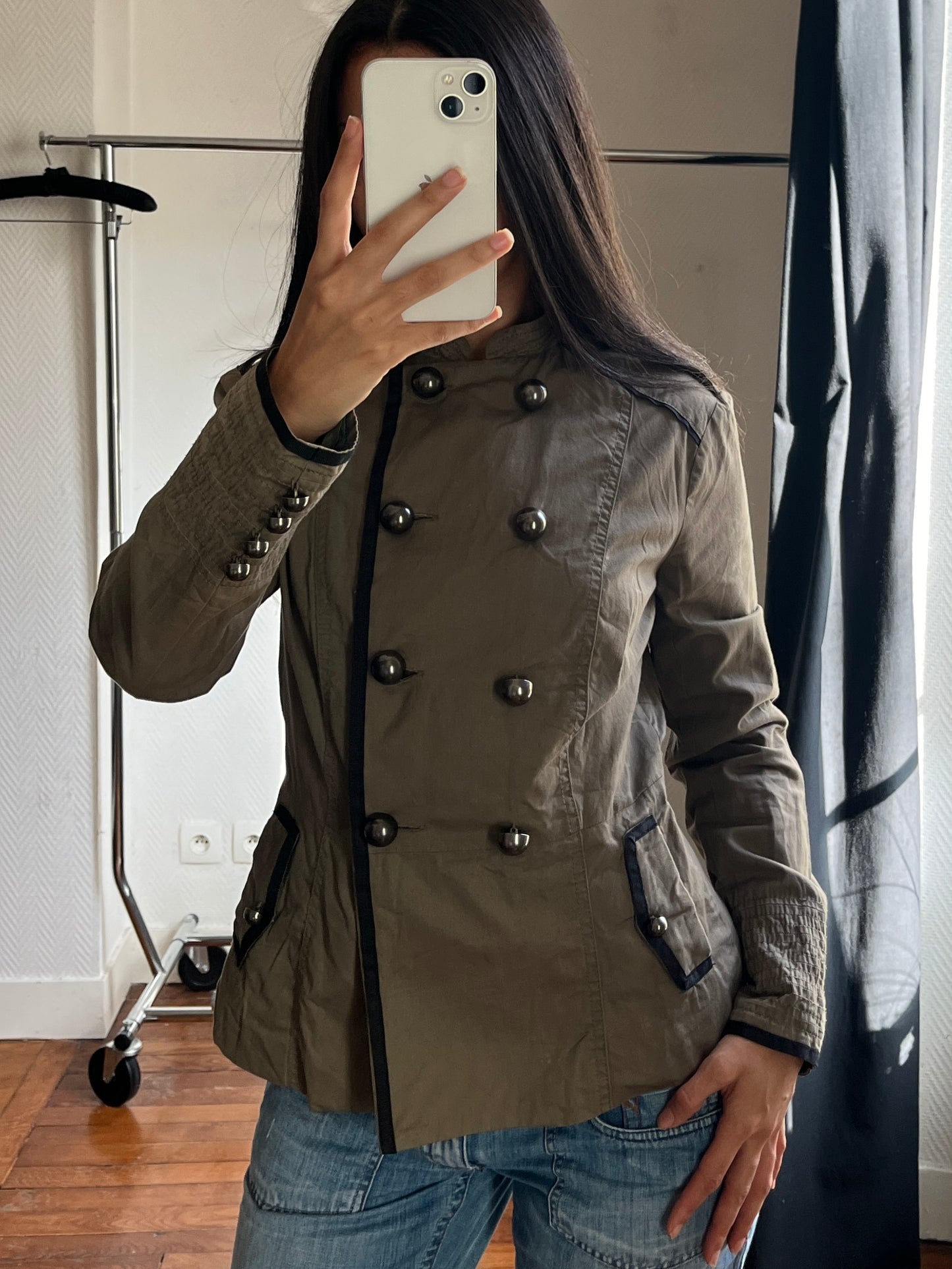 Vintage khaki officer jacket