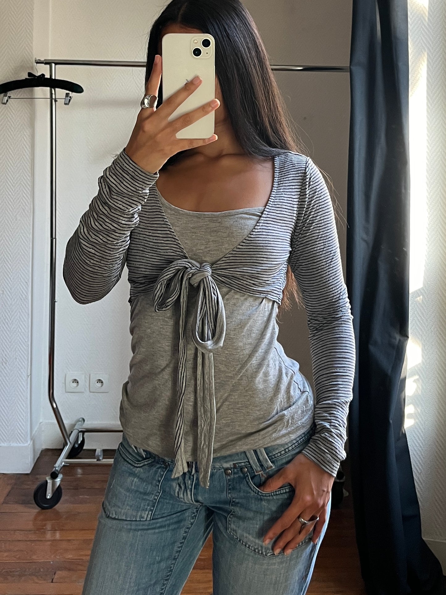 Vintage 2 in 1 long sleeved top
