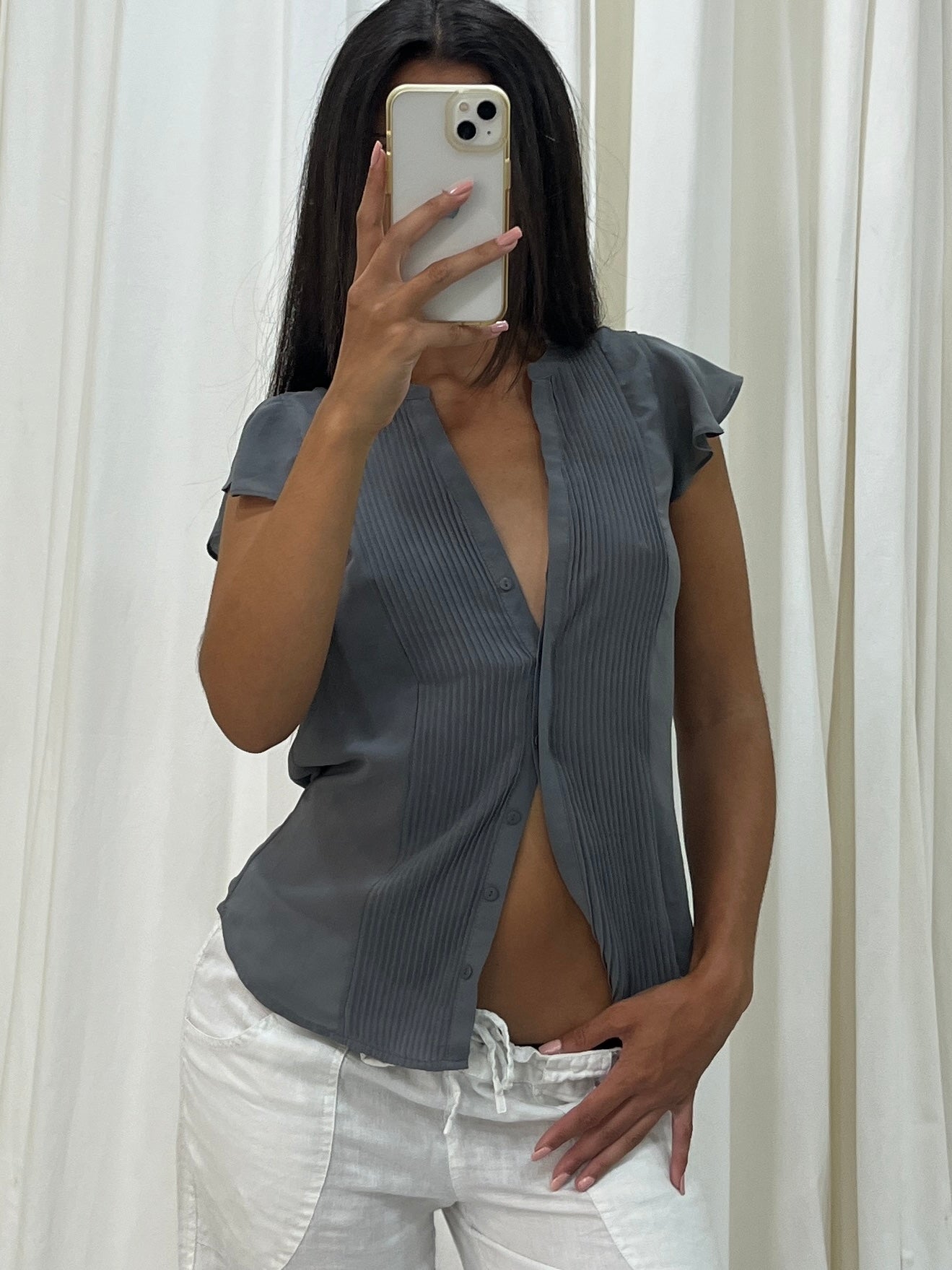 Vintage grey office style shirt