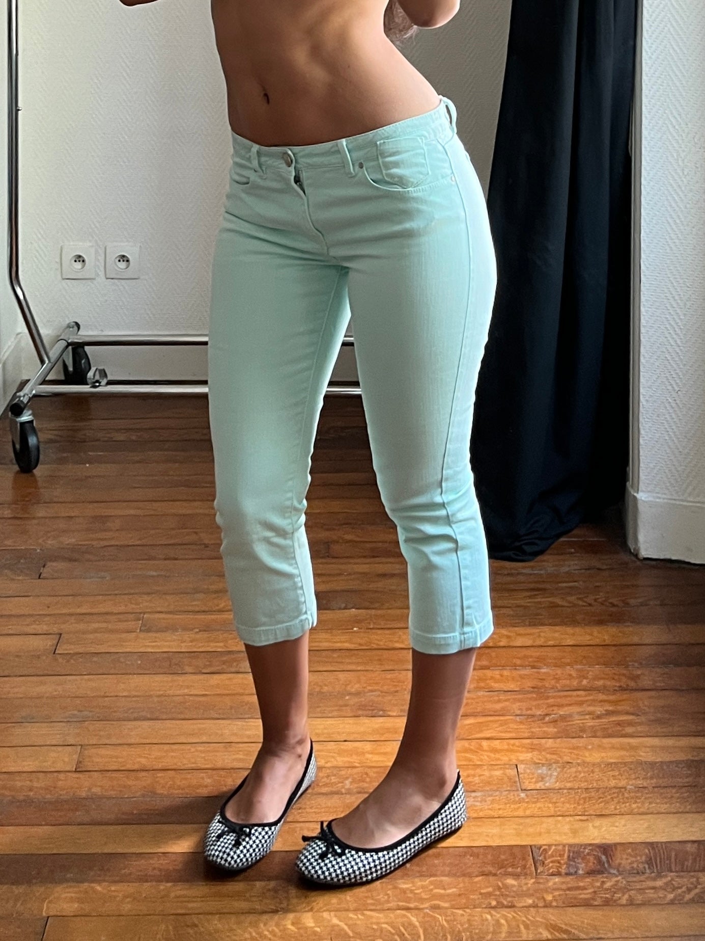Vintage mint capri pants