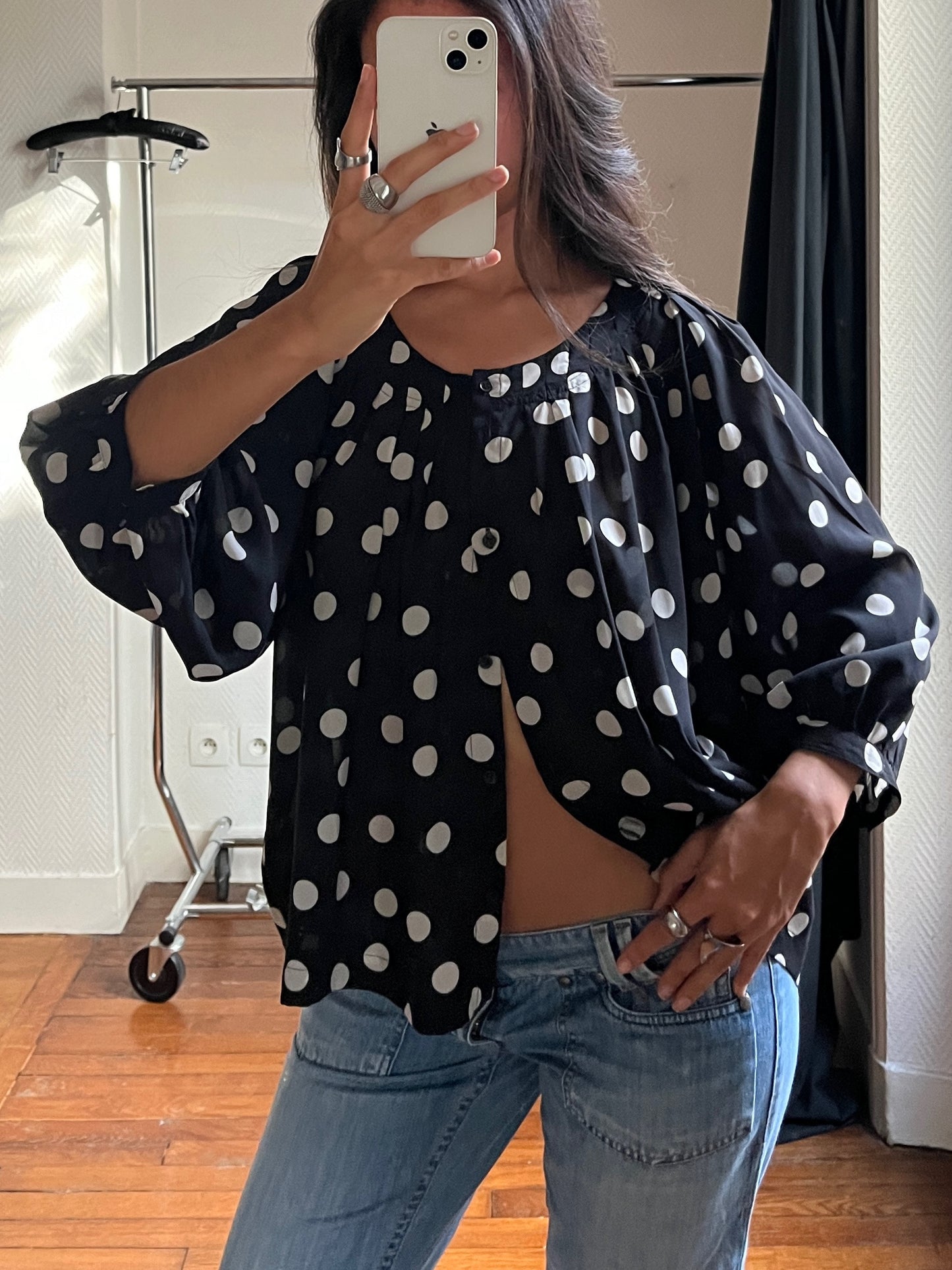 Vintage polka dot shirt