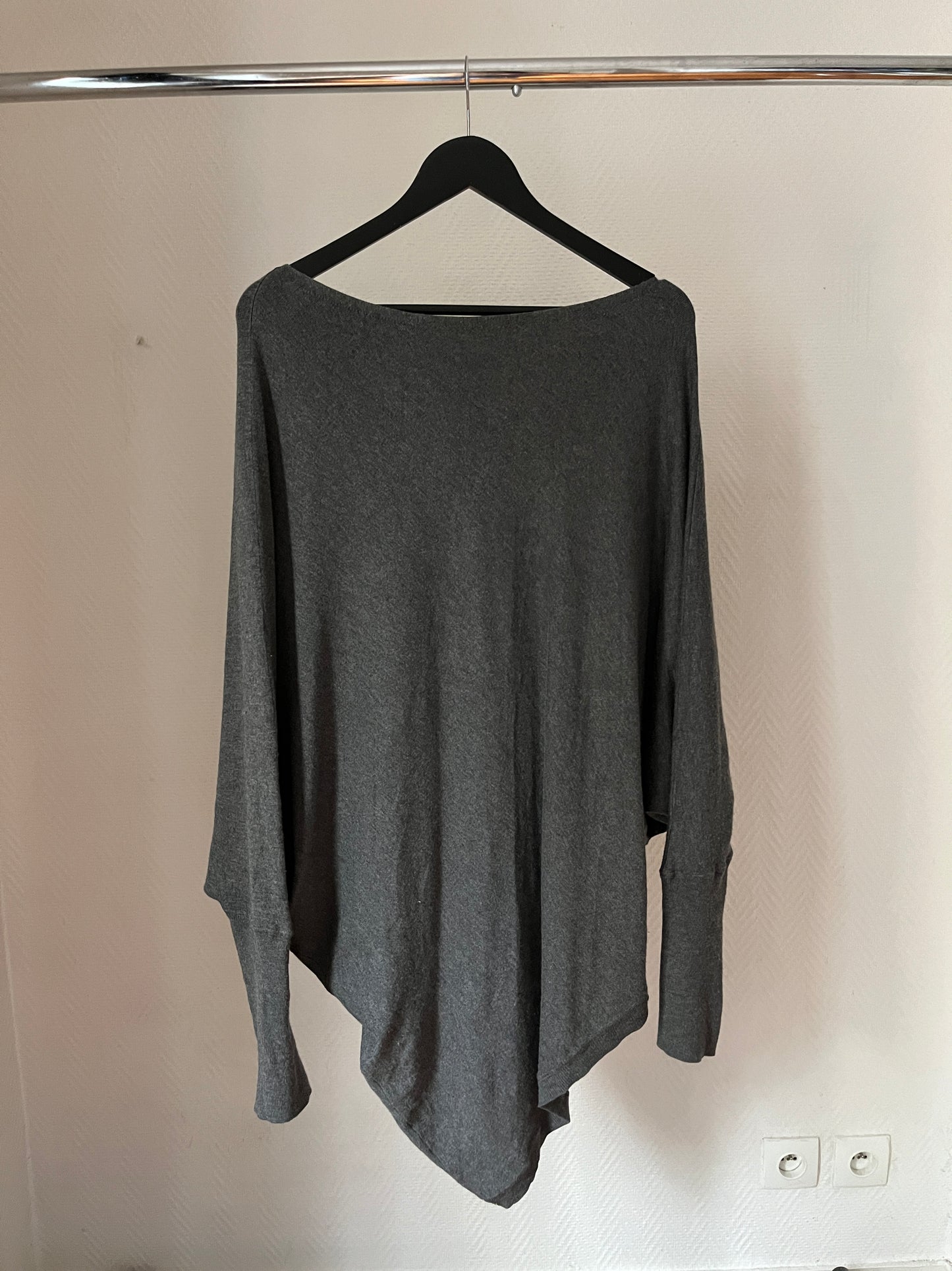 Vintage grey draped top