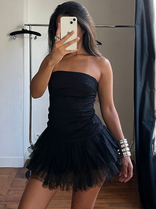Vintage ballerina style bustier dress