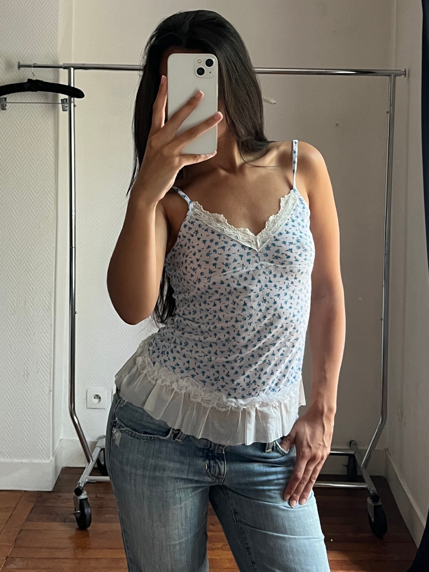 Vintage flowery cami top