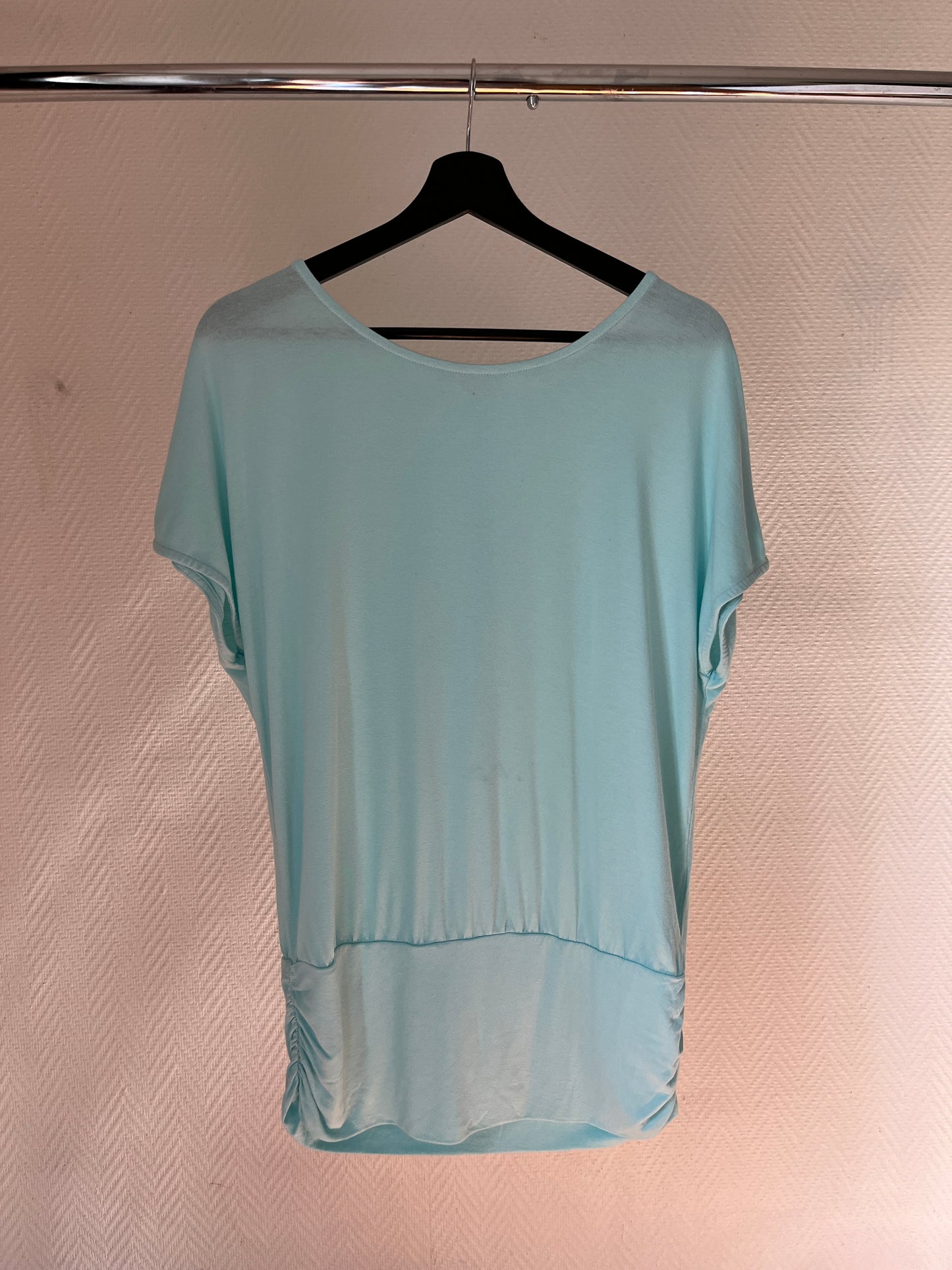 Vintage light blue draped top