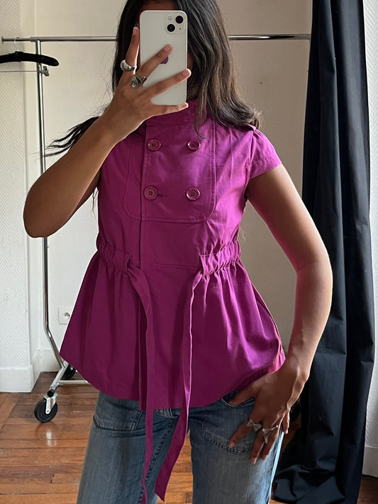 Vintage purple short sleeve jacket