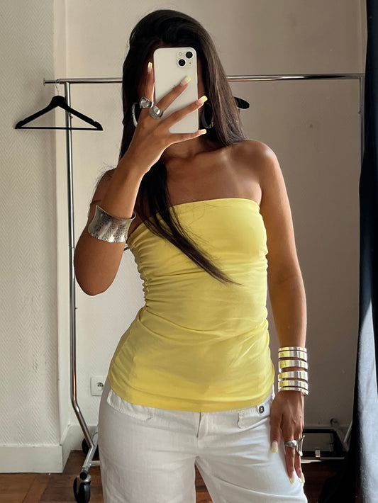 Vintage yellow tube top