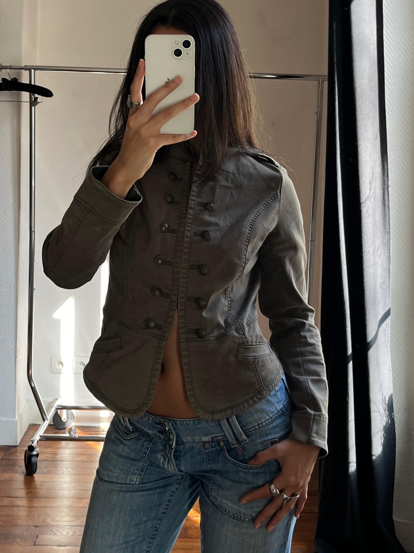 Vintage officer khaki jacket