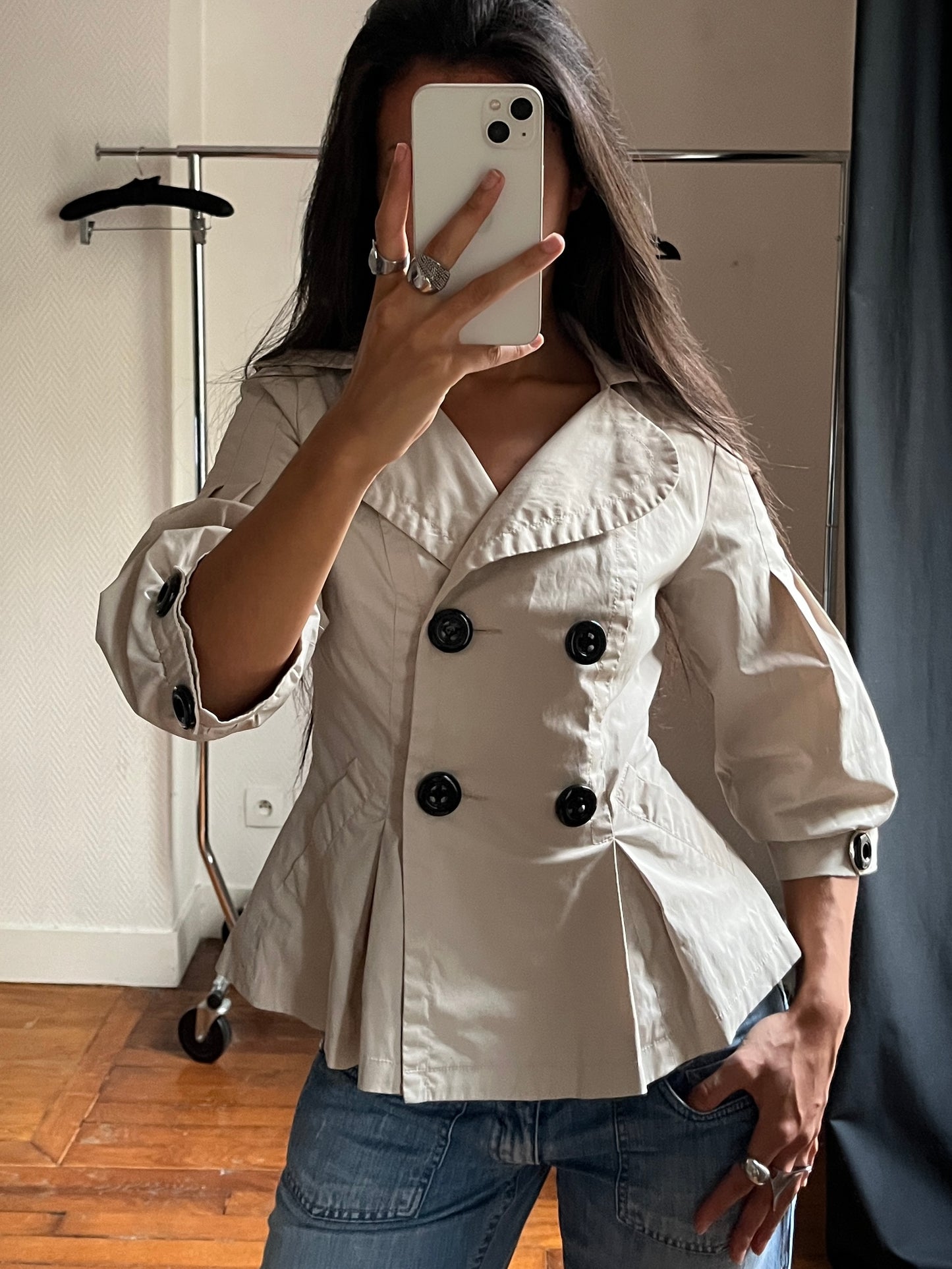 Vintage beige trench coat