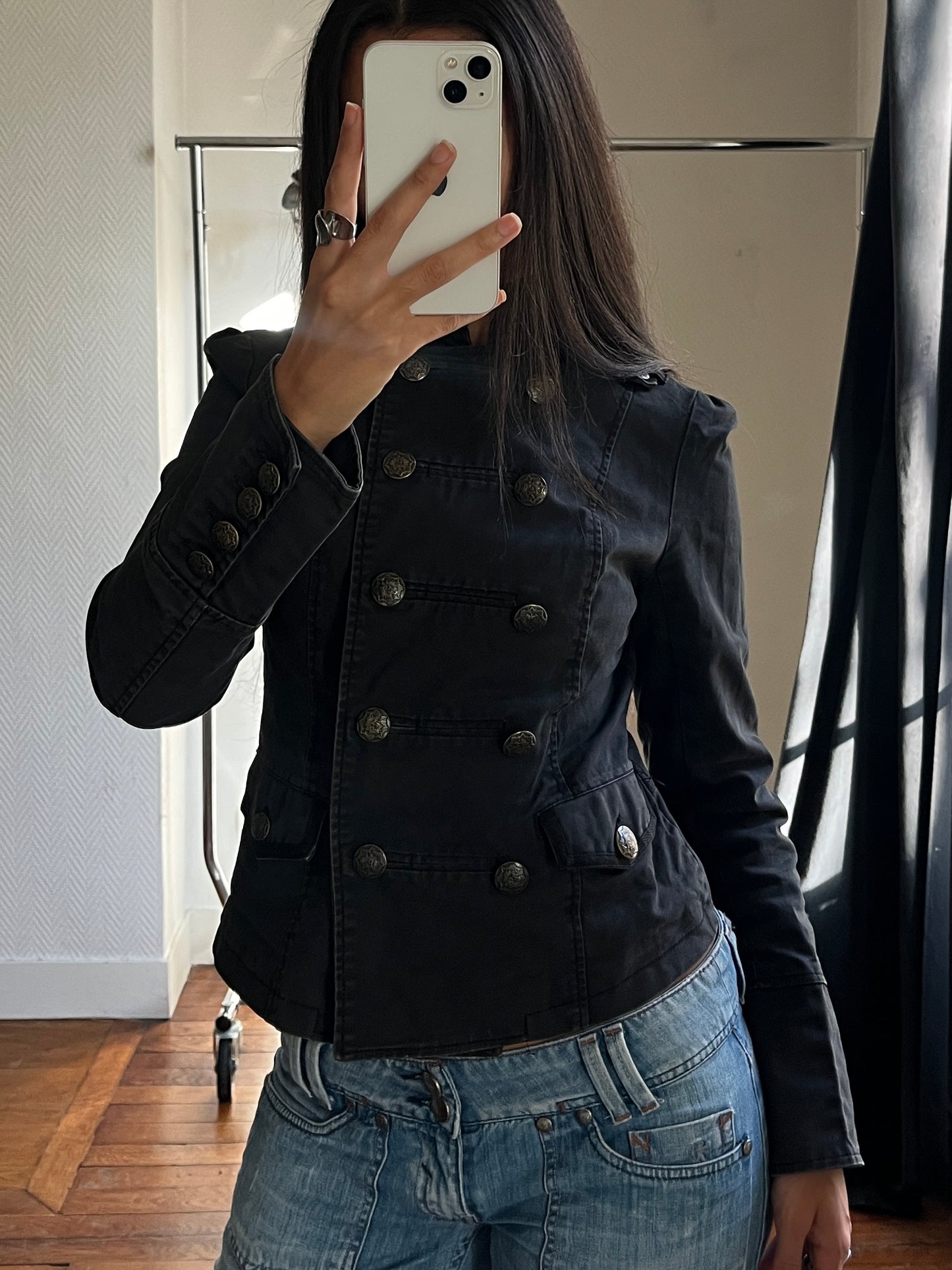Vintage officer buttoned jacket