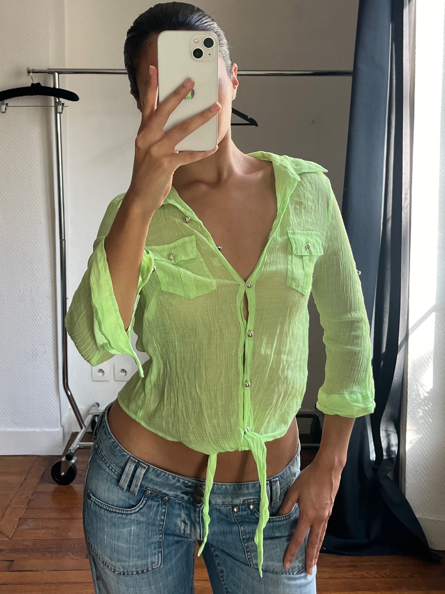 Vintage mint light shirt