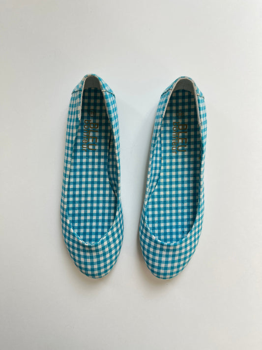 Vintage blue Vichy ballerinas
