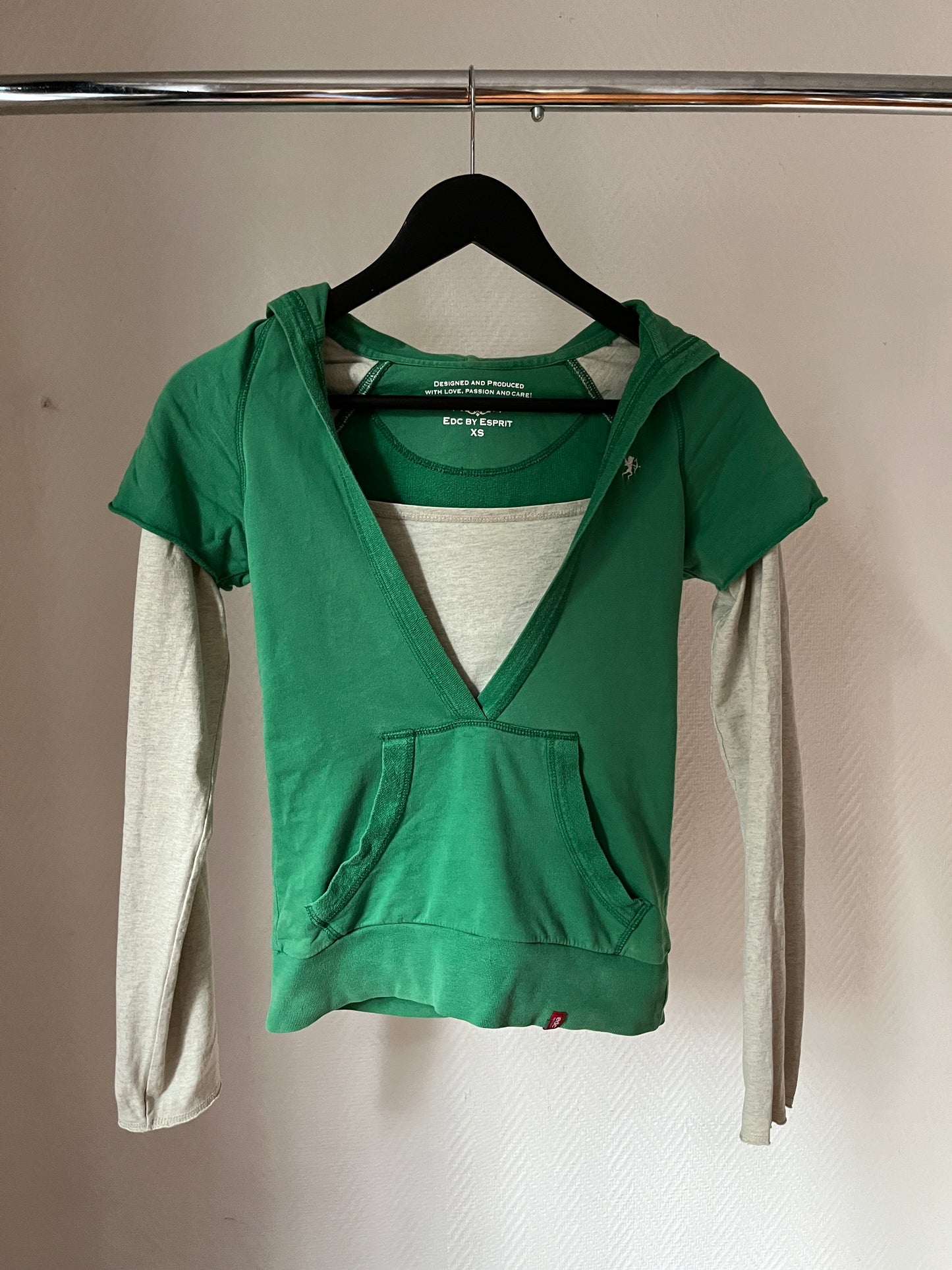 Vintage 2 in one hooded top