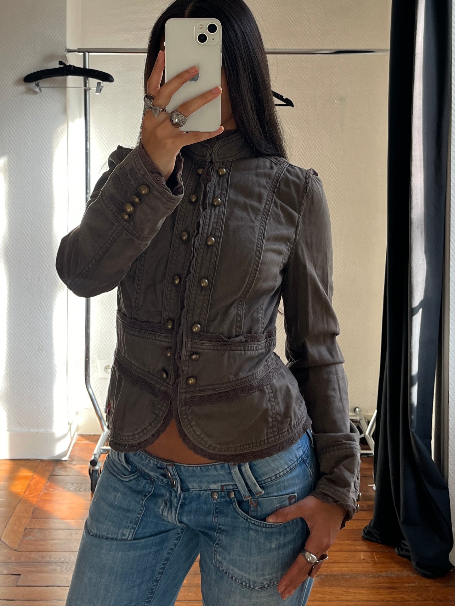 Vintage khaki officer jacket