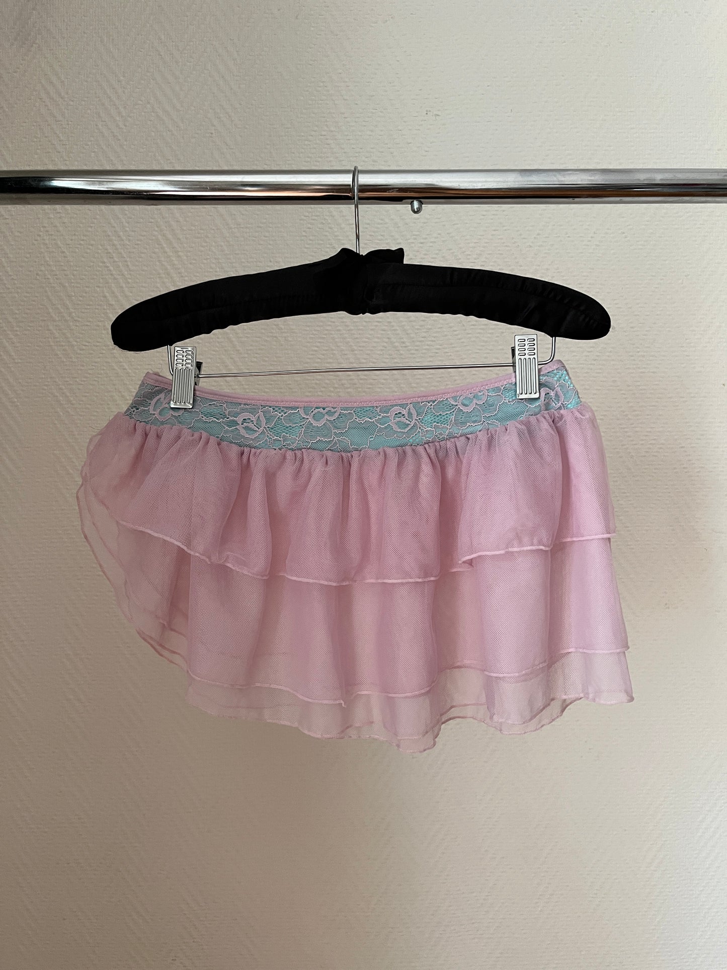 Vintage asymmetrical fairy light pink skirt