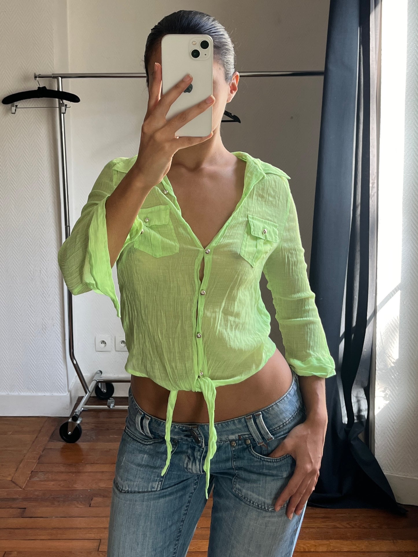 Vintage mint light shirt
