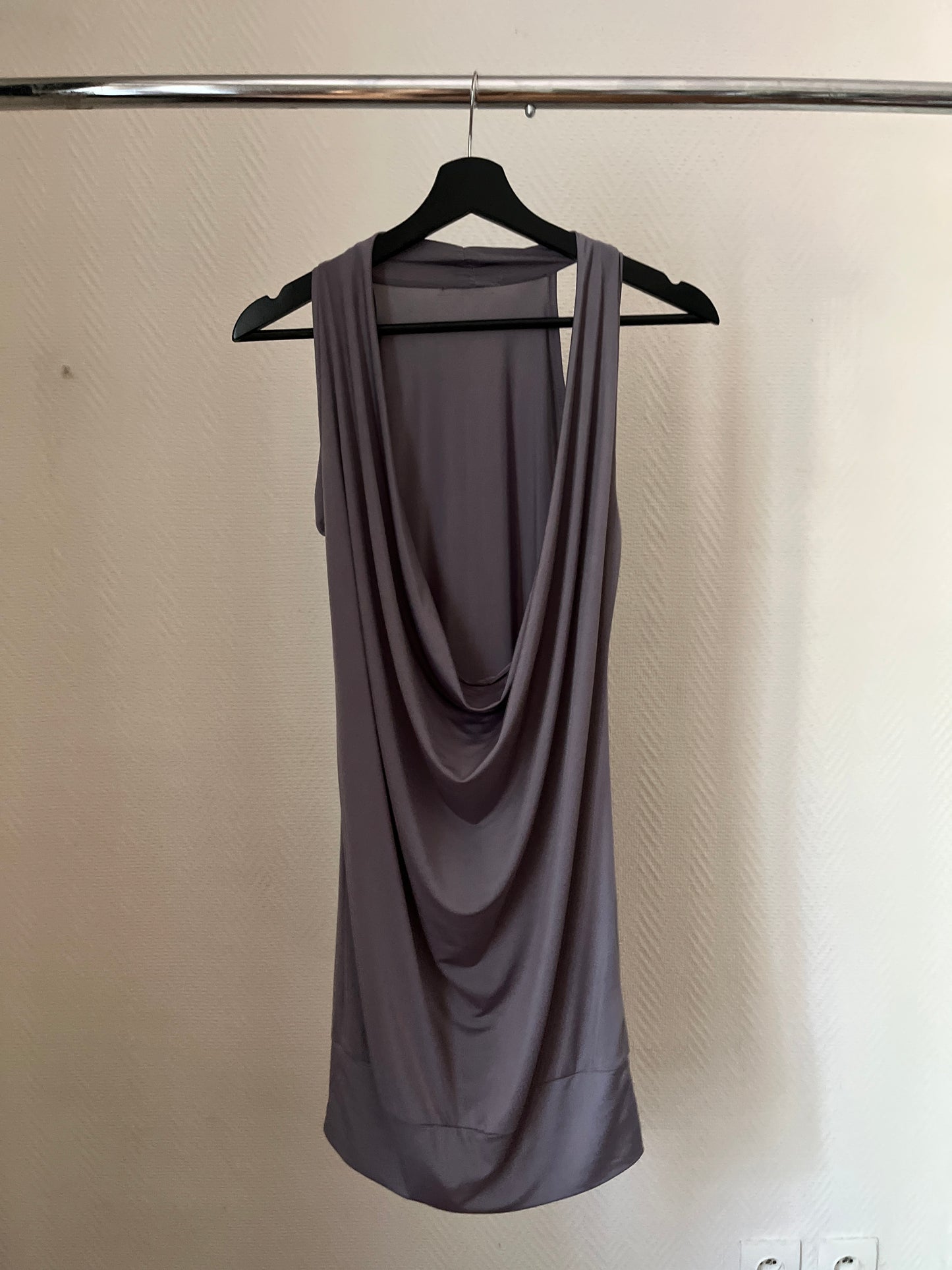 Vintage grey draped dress