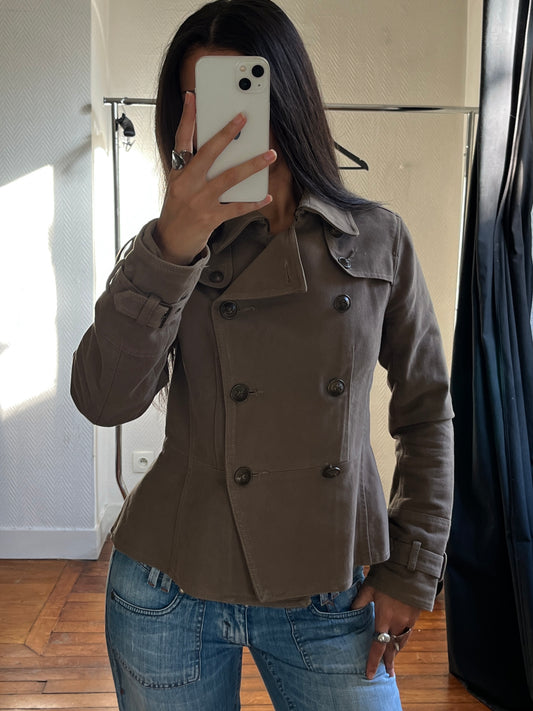 Vintage buttoned grey/khaki jacket