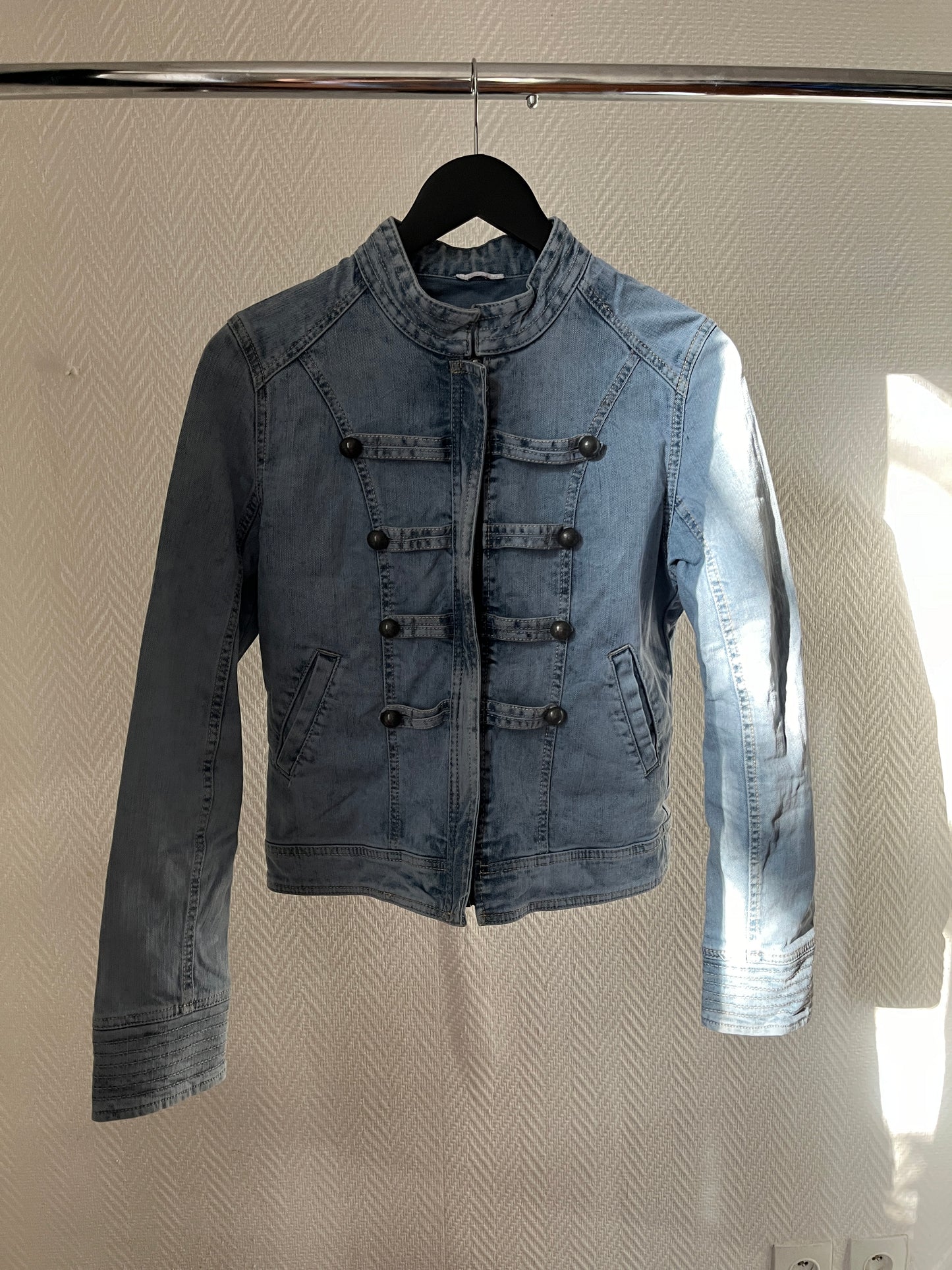 Vintage denim officer jacket