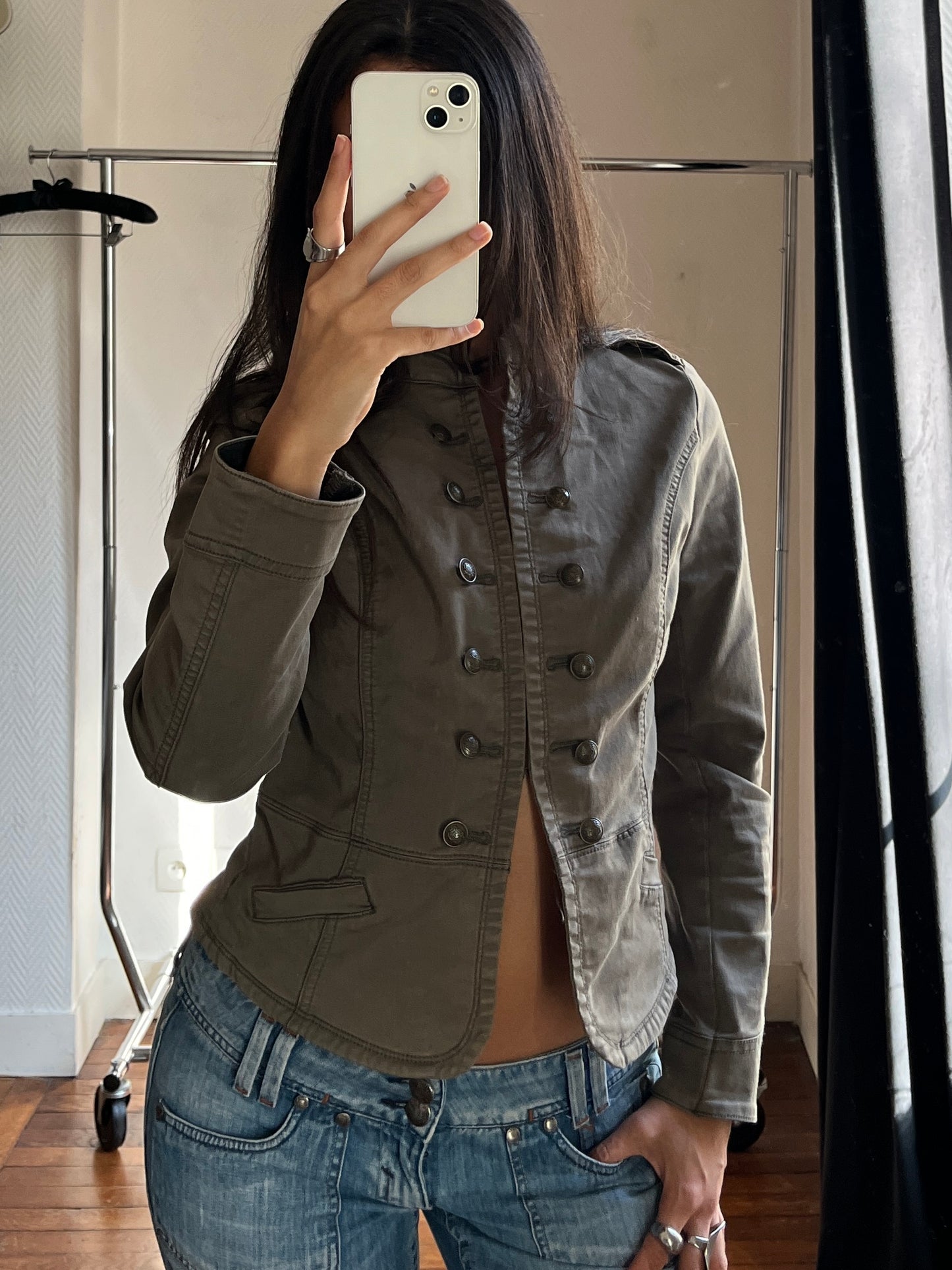 Vintage officer khaki jacket