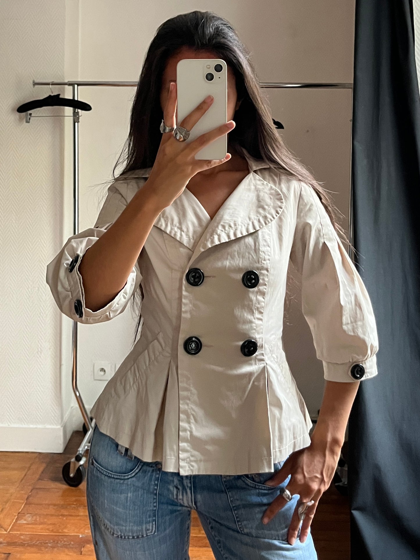 Vintage beige trench coat