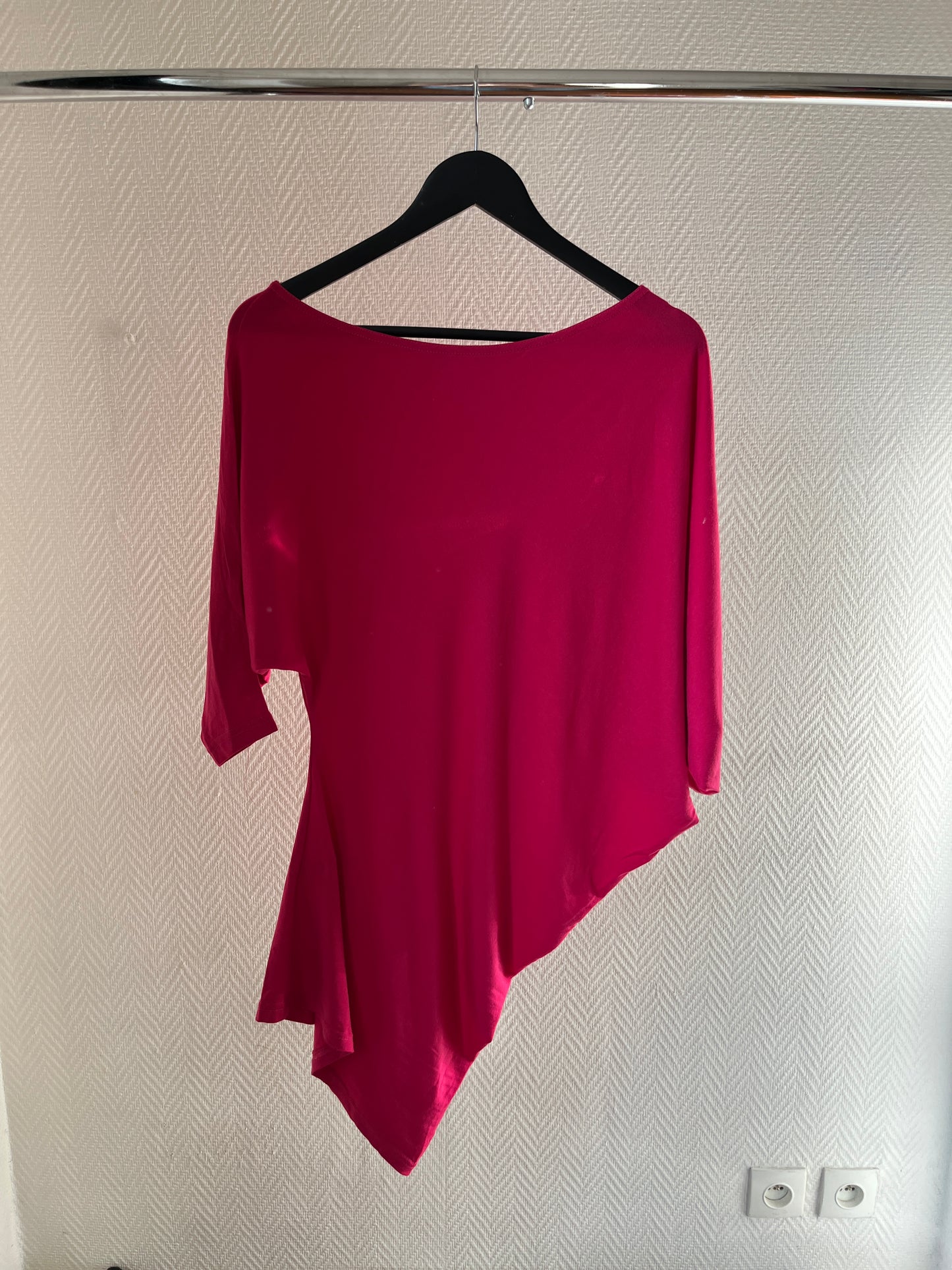 Vintage asymmetrical draped top