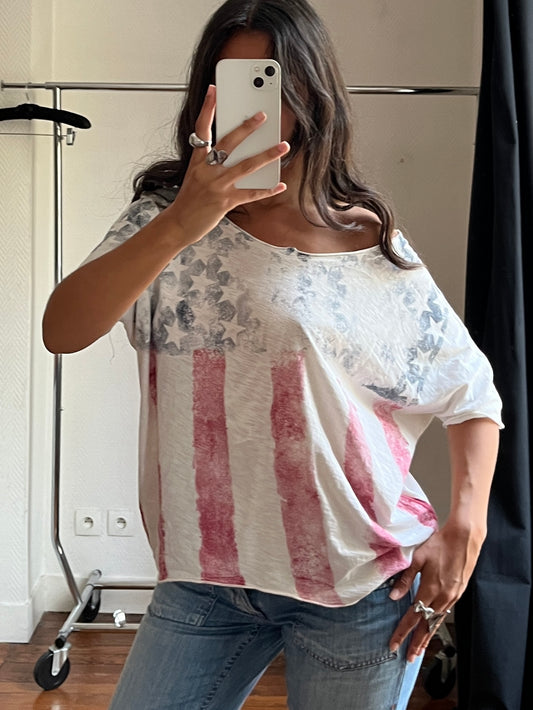 Vintage oversized flag top