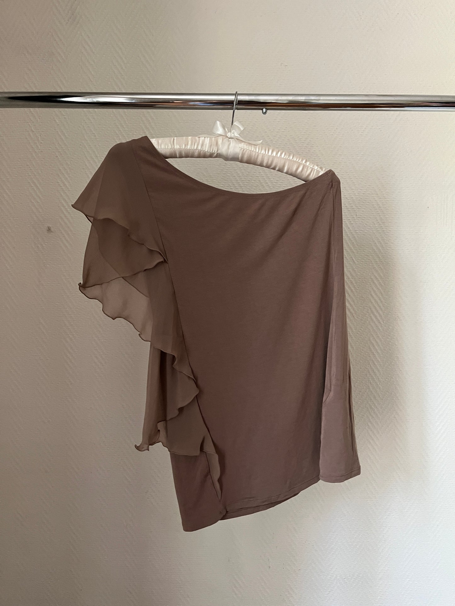 Vintage light brown asymmetrical top