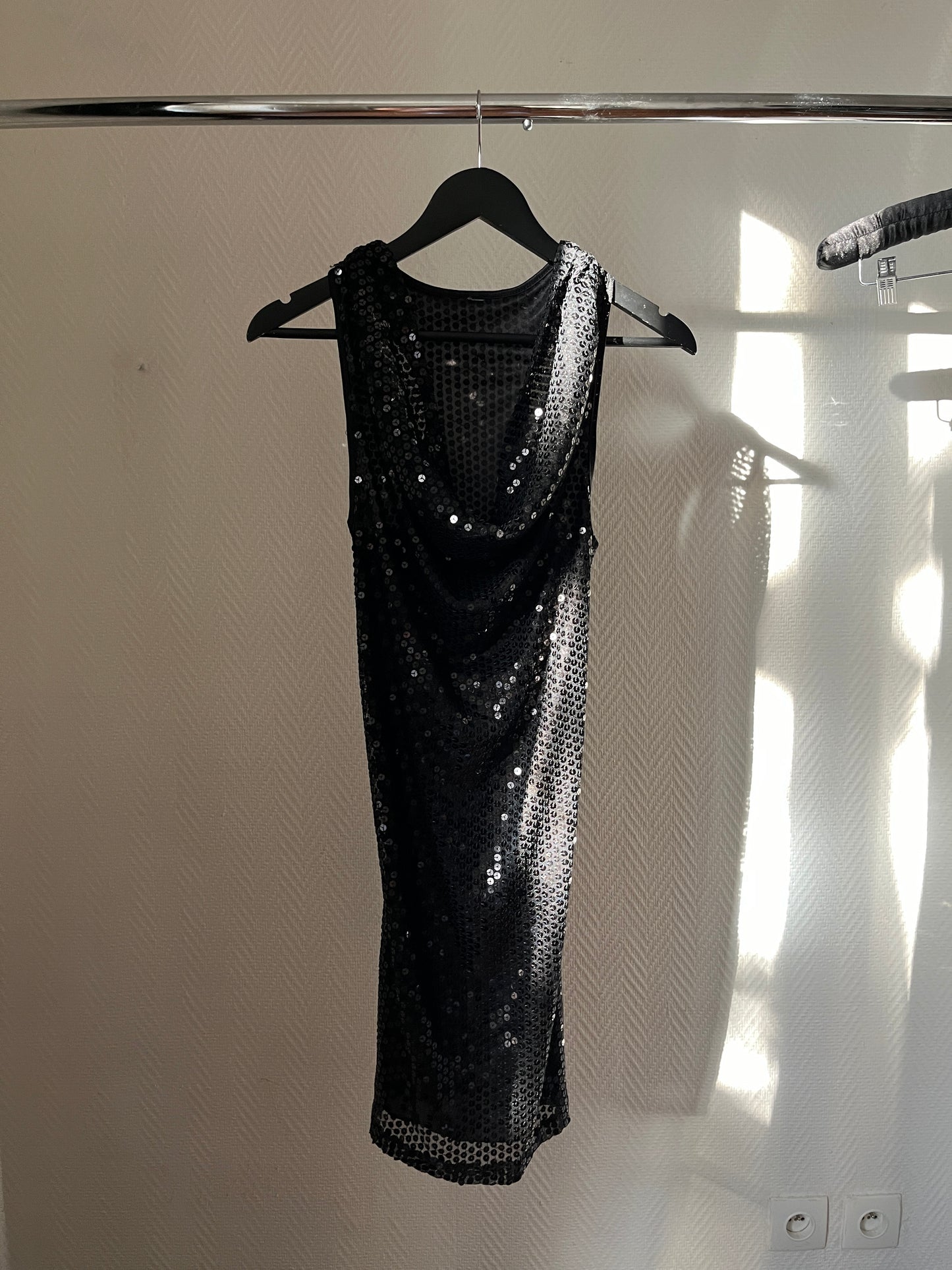Vintage sequins halter dress