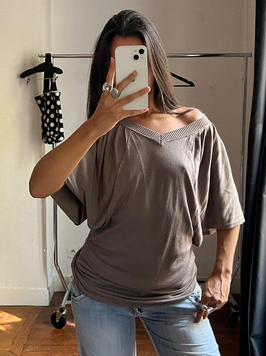Vintage batwing draped tunique