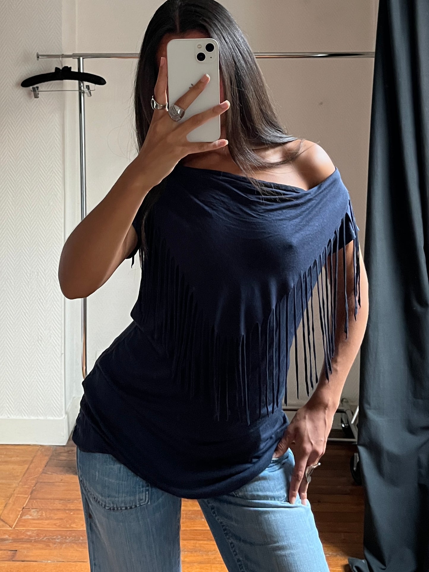 Vintage marine fringed top