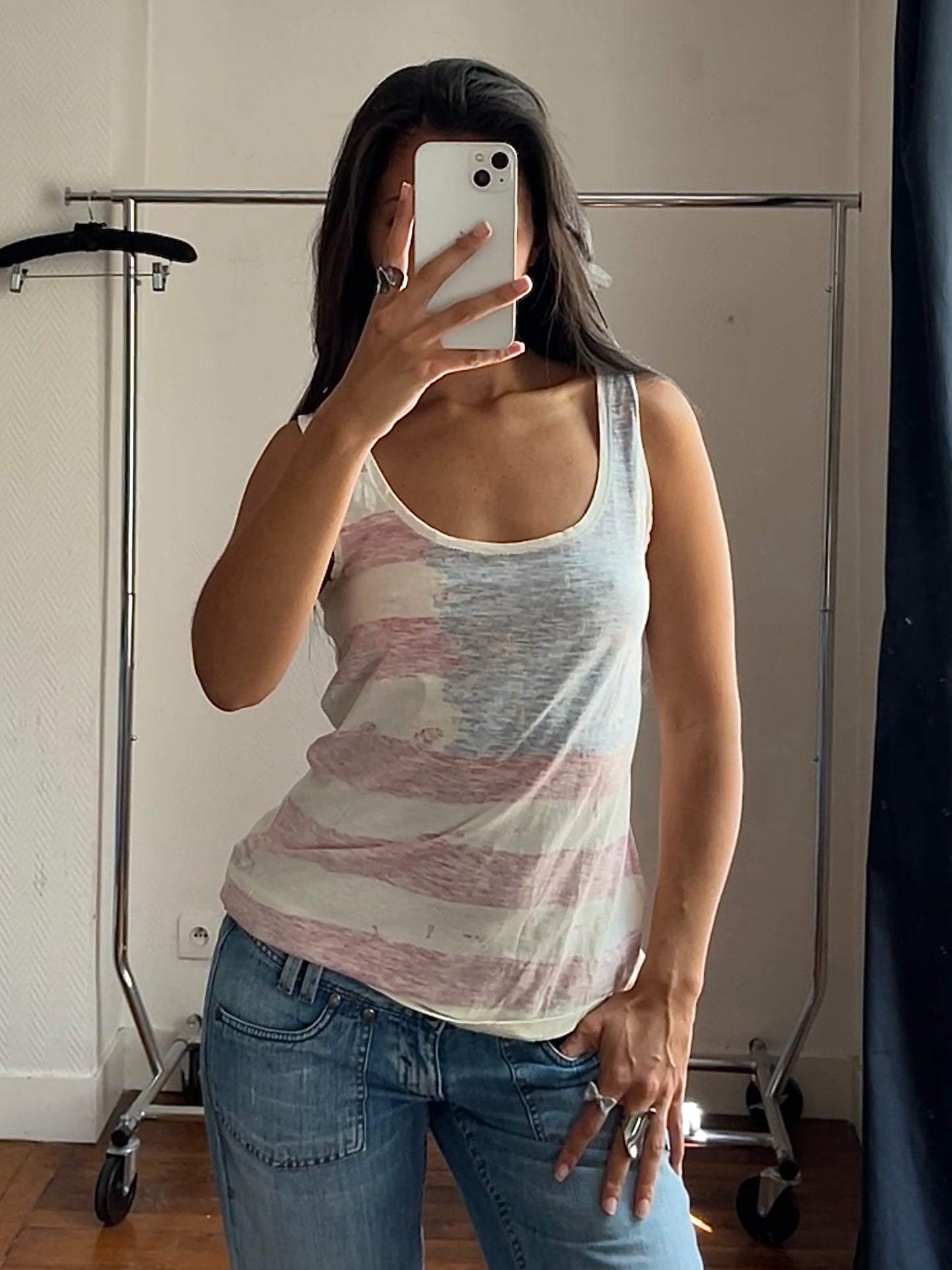 Vintage flag tank top