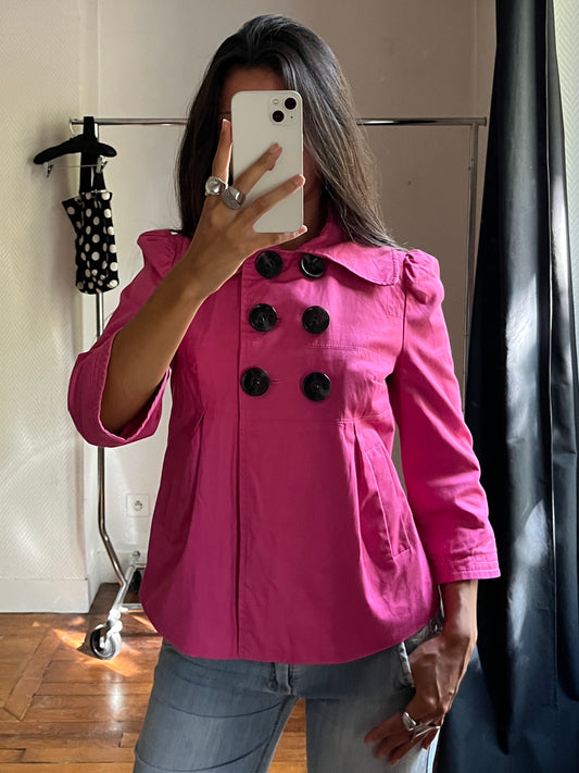 Vintage pink trench coat