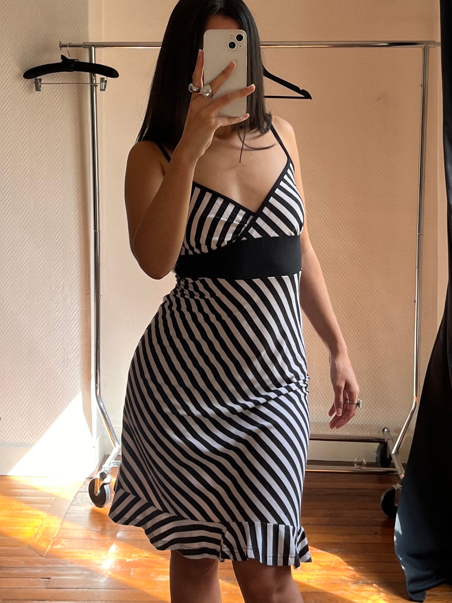 Vintage striped midi dress