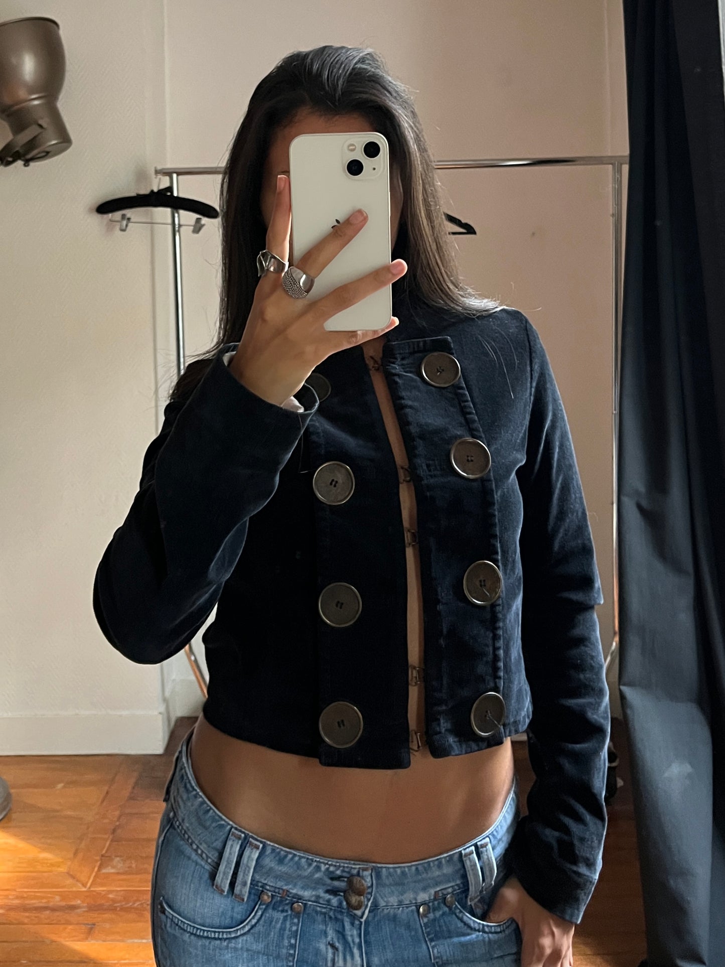 Vintage short buttoned jacket