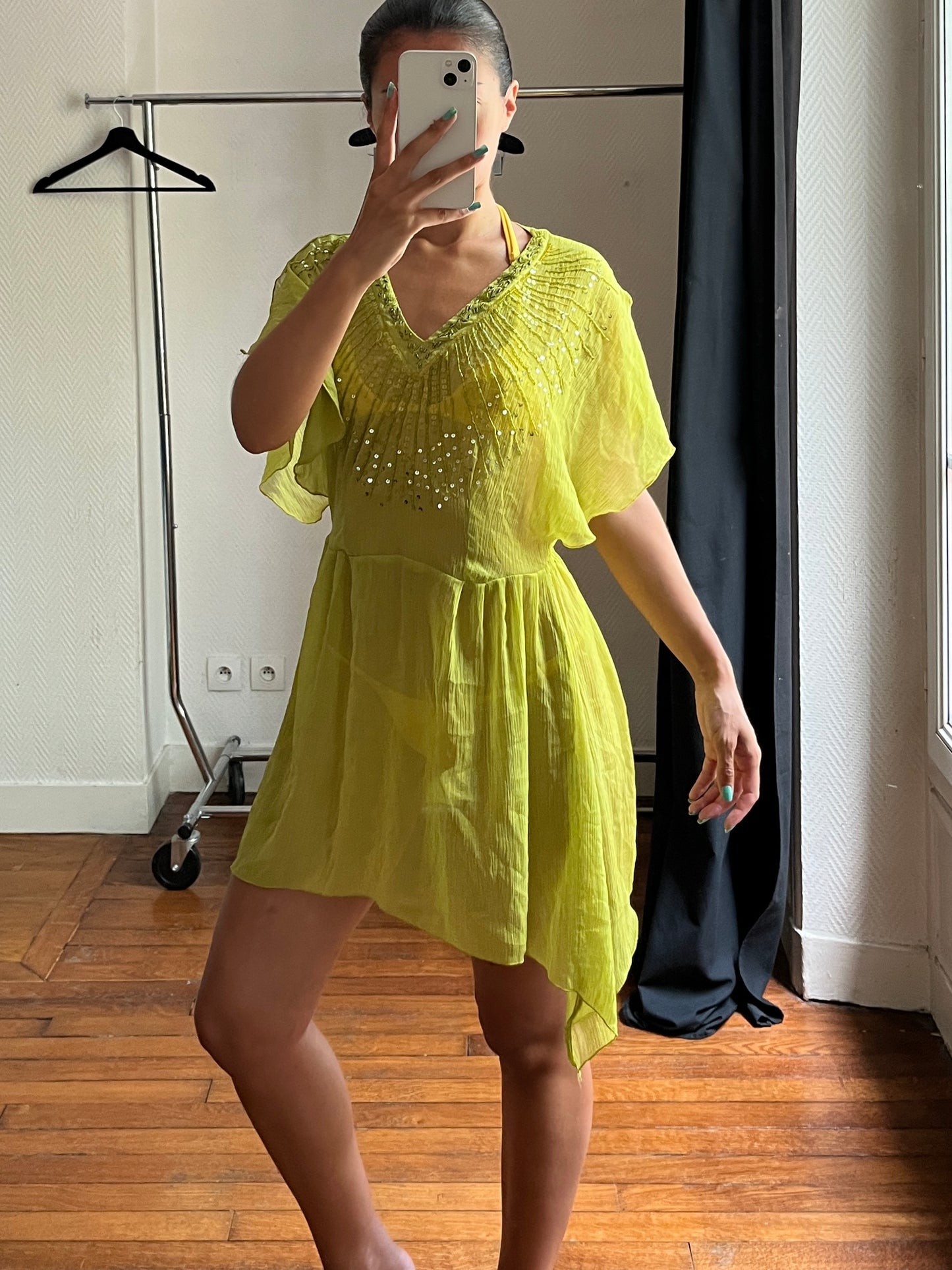 Vintage green beach dress
