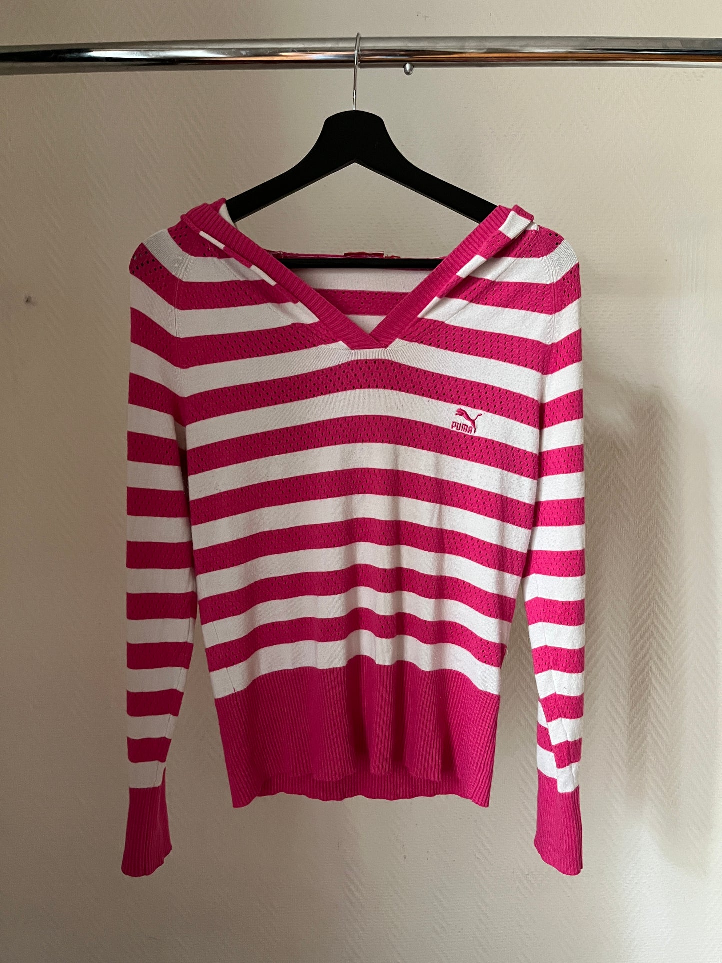 Vintage Puma striped hoodie