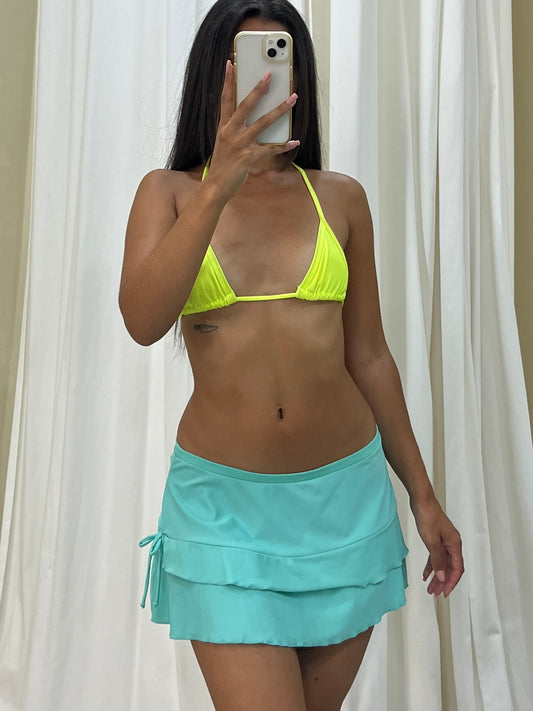 Vintage turquoise beach skirt