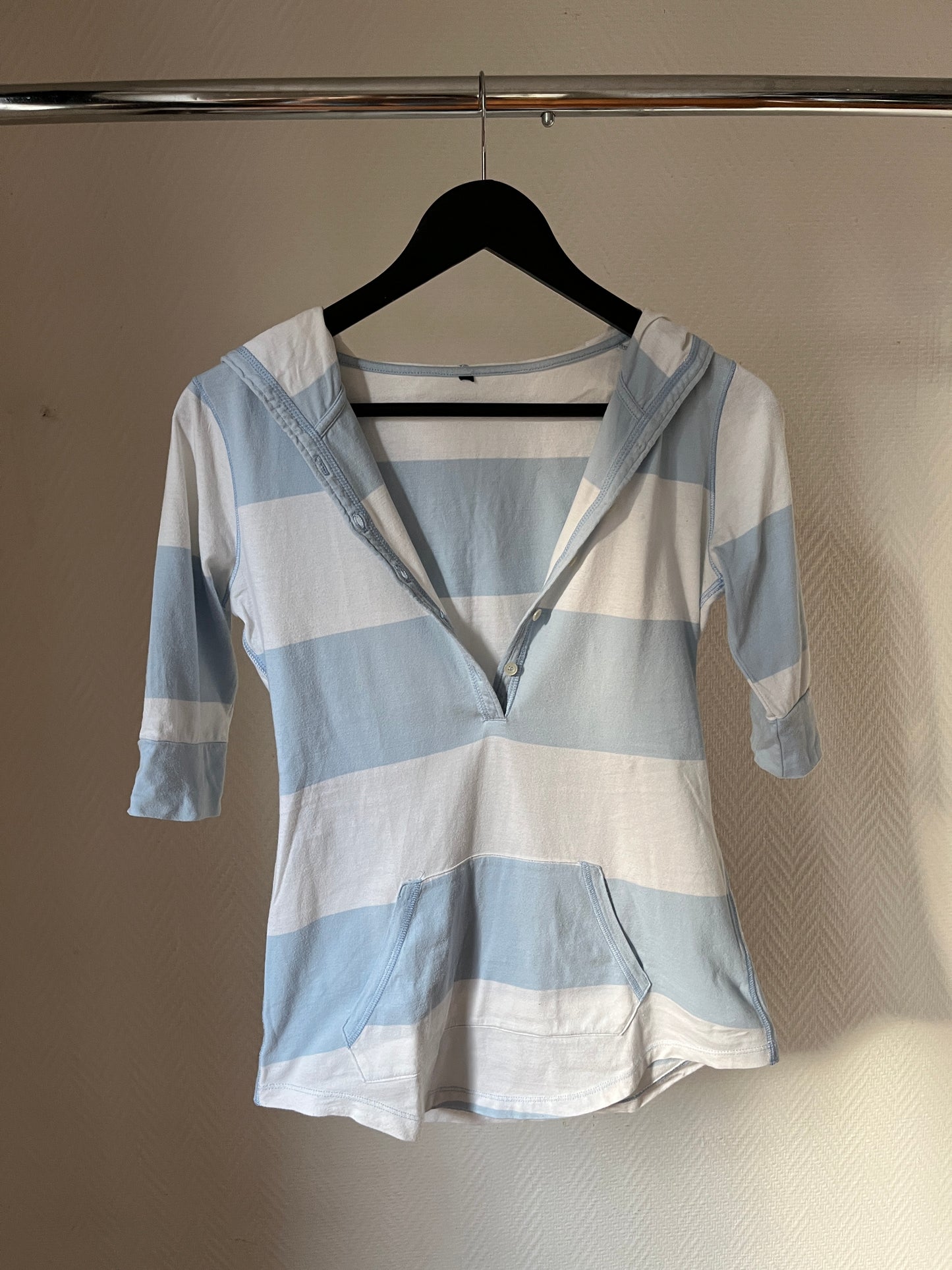 Vintage striped hooded top