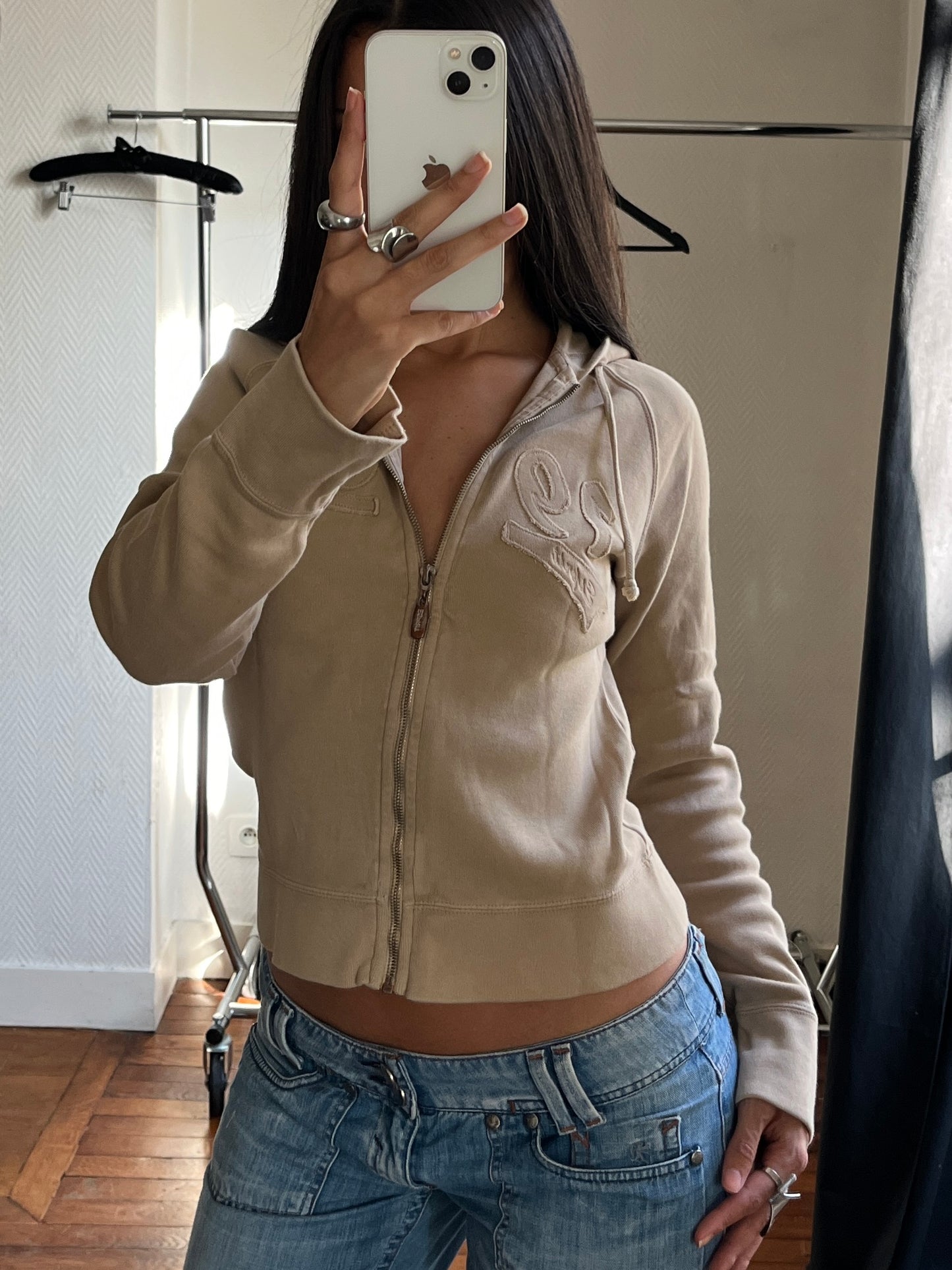 Vintage Esprit zip up hooded jacket