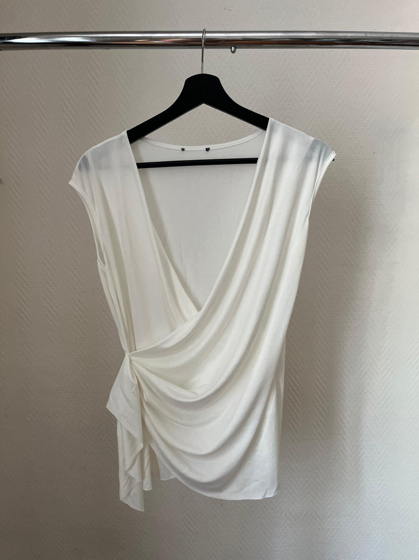 Vintage white/cream draped top