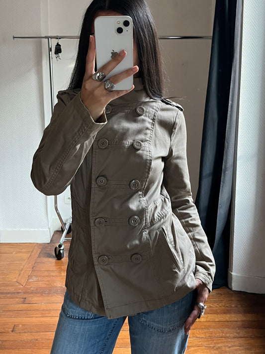 Vintage grey/beige buttoned jacket