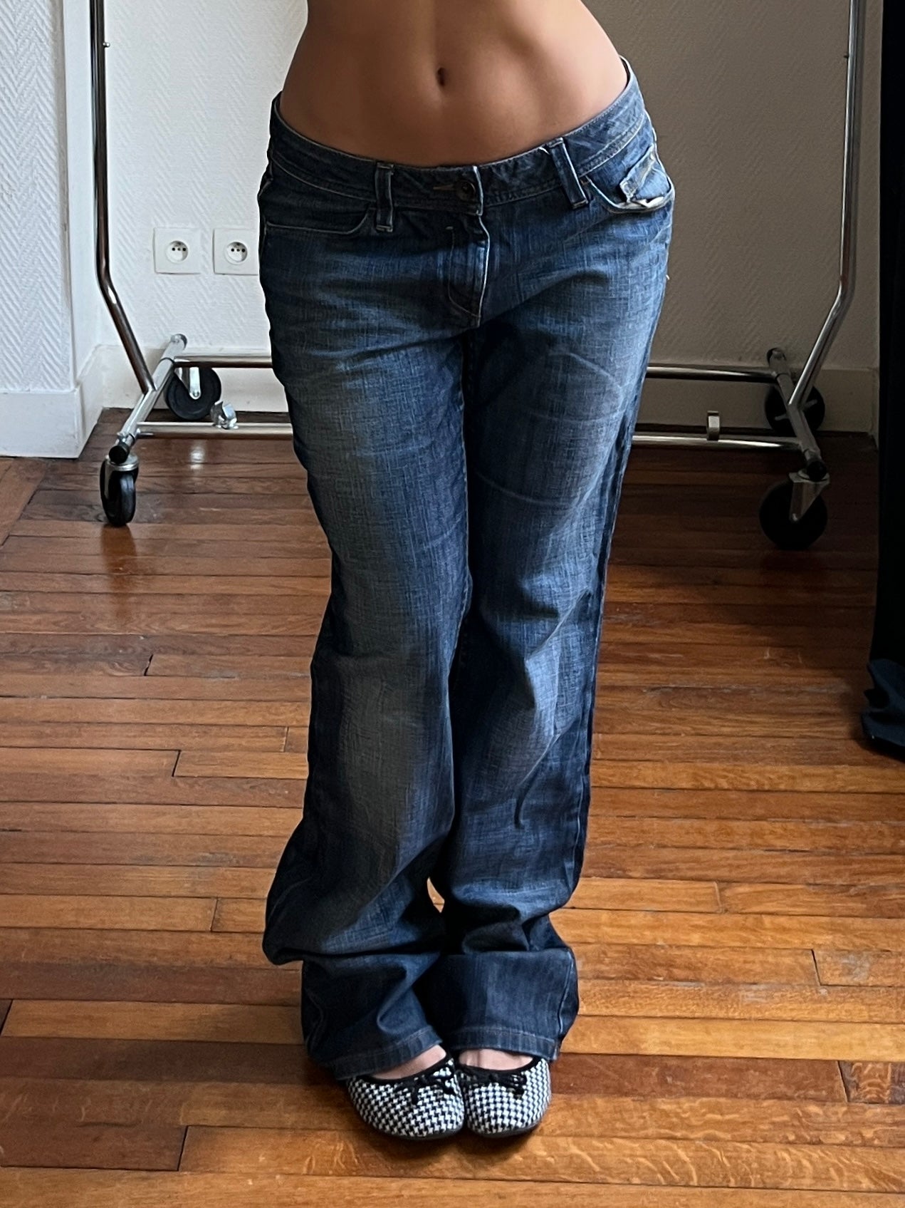 Vintage low raised blue jeans