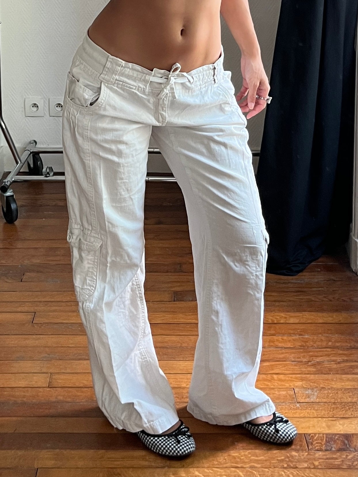 Vintage white linen pants