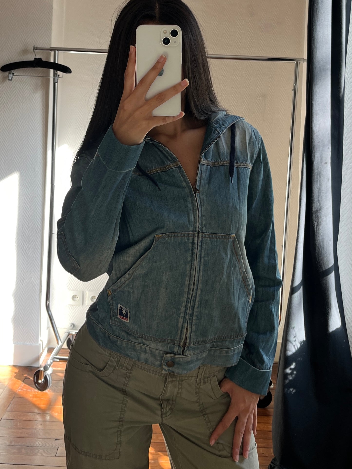 Killah by Miss Sixty denim hooded zip up jacket