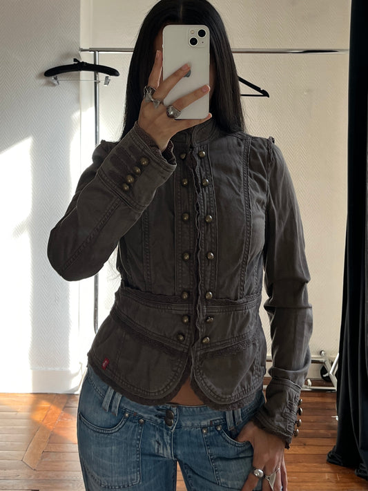 Vintage khaki officer jacket