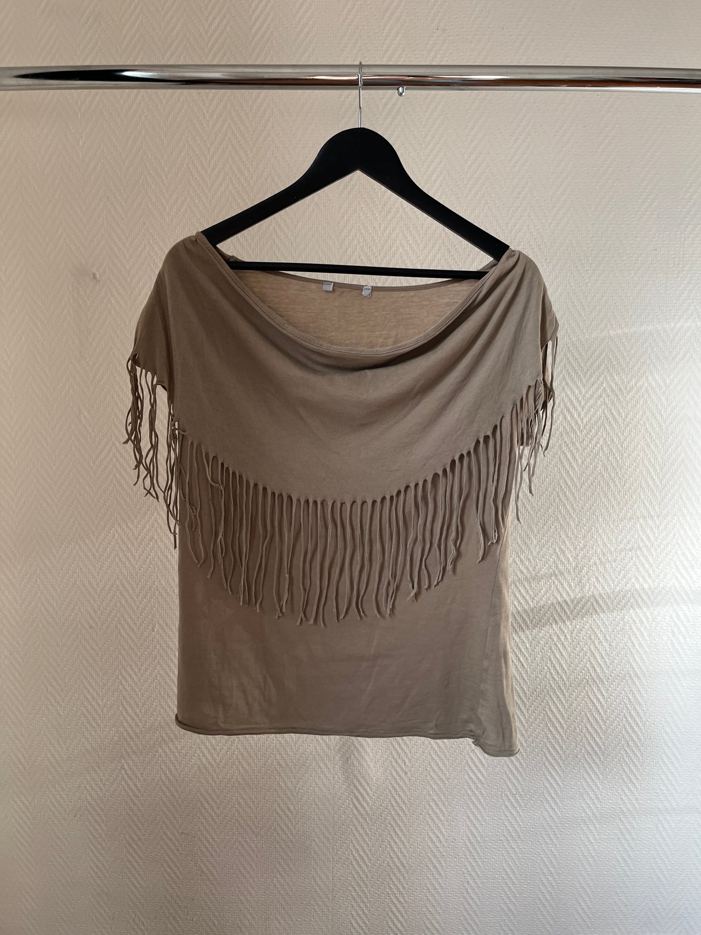 Vintage fringed draped top