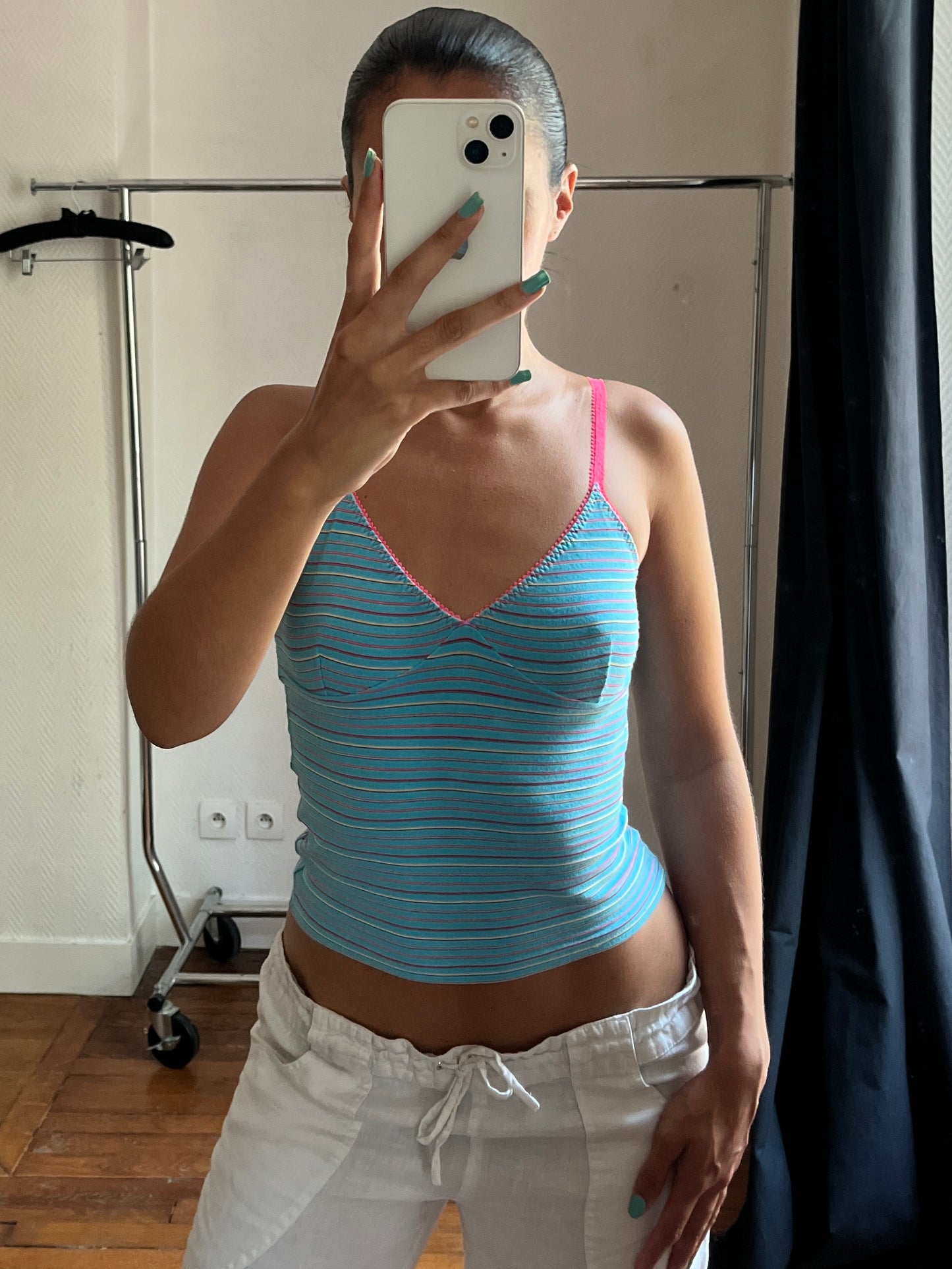 Vintage blue cami top