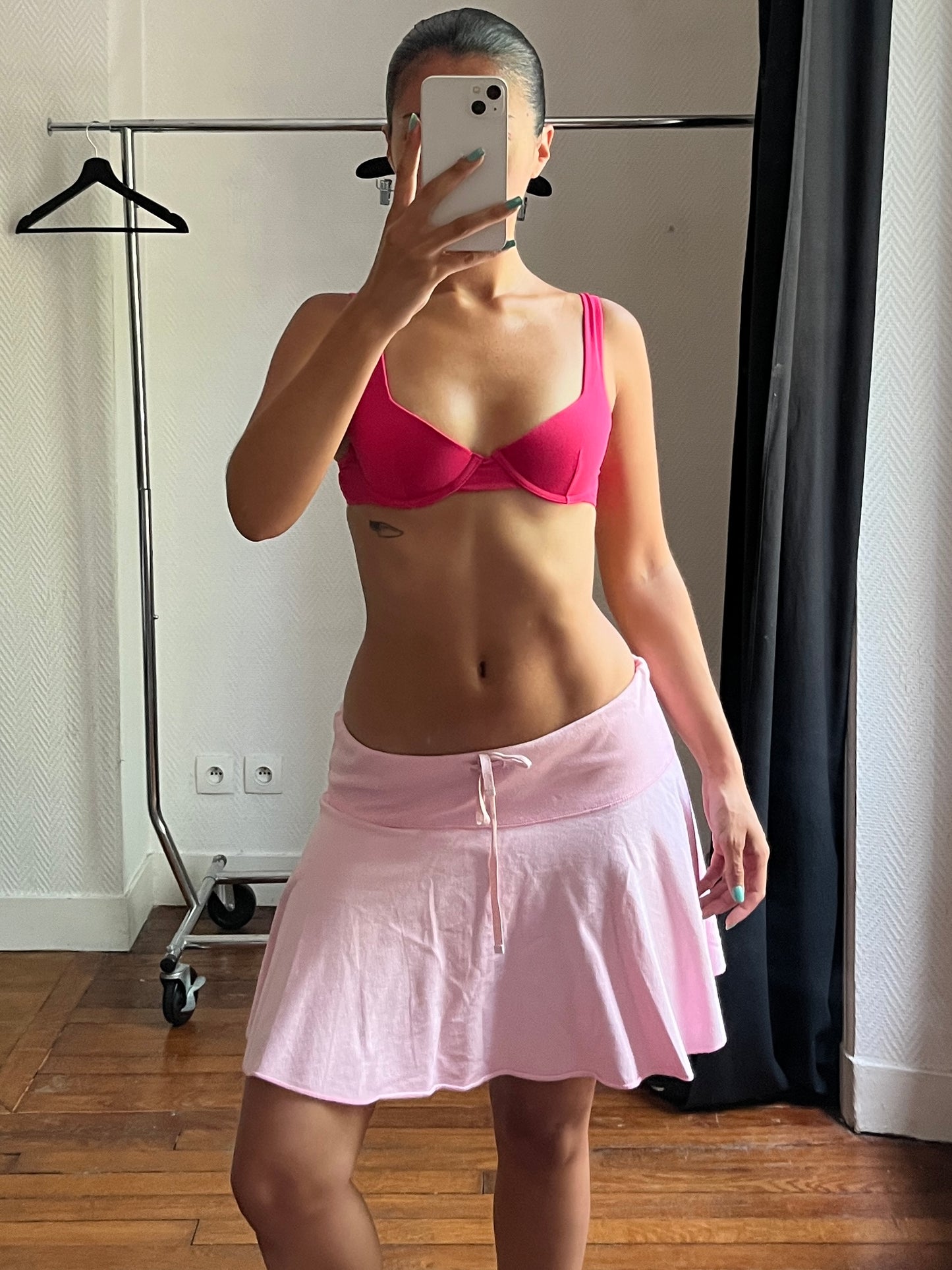 Vintage low raised pink skirt